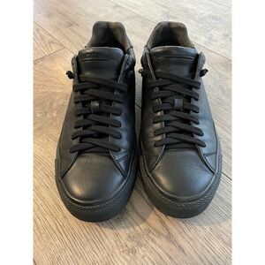 Rag & Bone RB1 Black Leather Lace Up Low Top Sneakers Mens Size 41